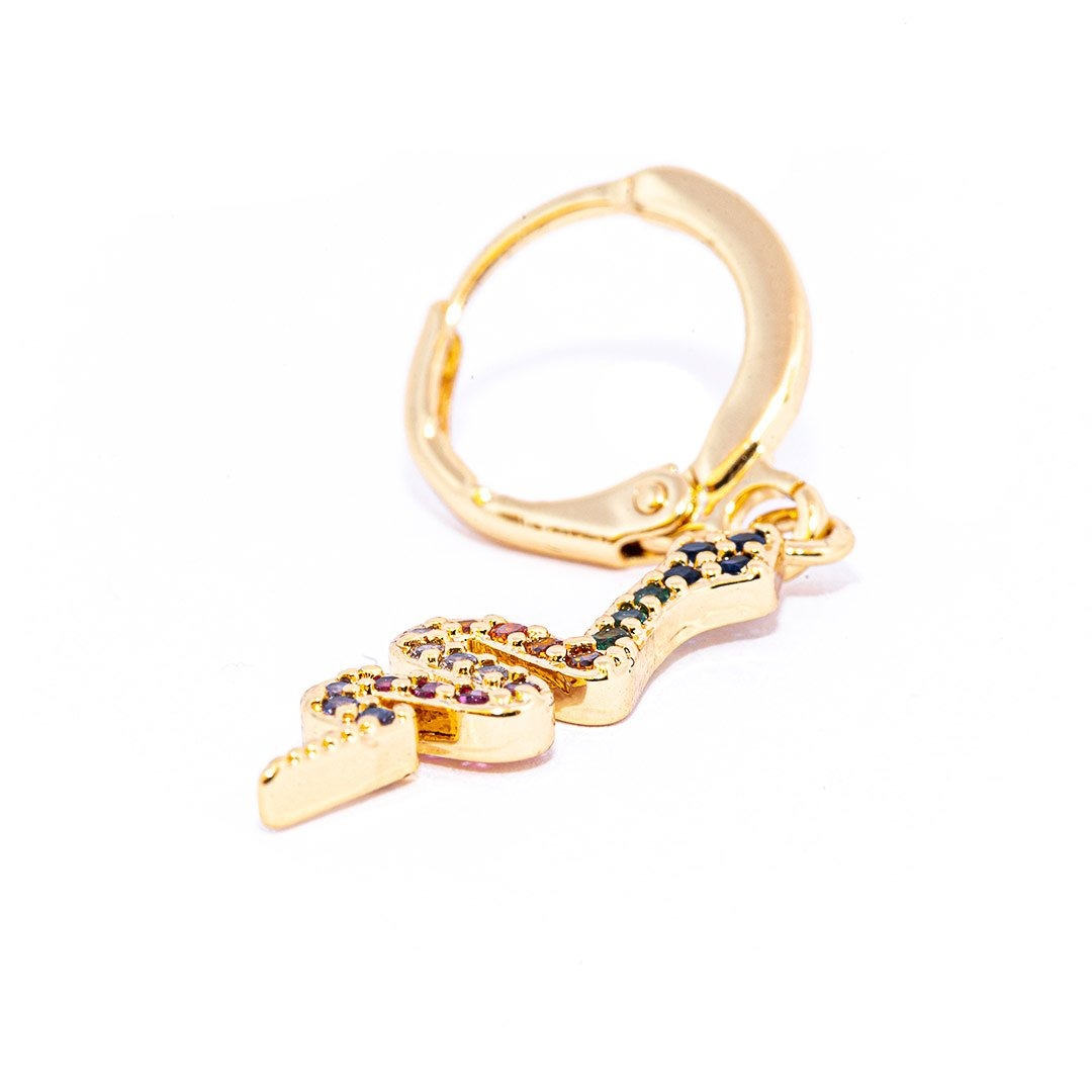 Snakey Zoë Earrings Gold - Earrings, Earrings Colored, Earrings Gold, Sale - Snakey Zoë Earrings Gold - ANNABO Online Store