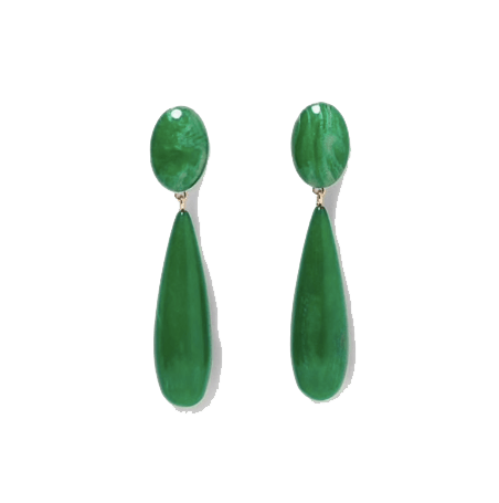 Lilo Green Stone Luxury Earrings - Earrings, Earrings Colored, Earrings Gold, GiGi Fall/Winter '19 - Lilo Green Stone Luxury Earrings - ANNABO Online Store